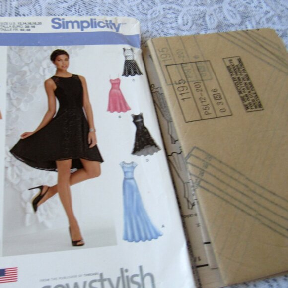 Simplicity 1195  Sewing Pattern, uncut, dresses, sz P5(12,14,16,18,20) - Picture 3 of 4